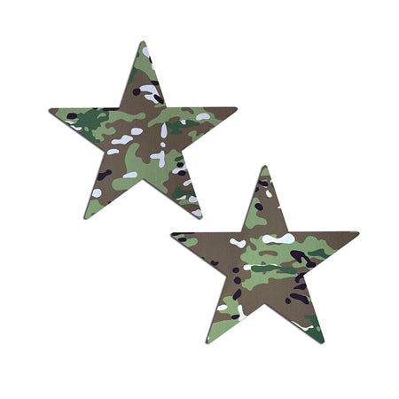 Pastease Nautical Star: Military Multi-Cam Camoflauge Nipple Pasties - Pinkfoxxx