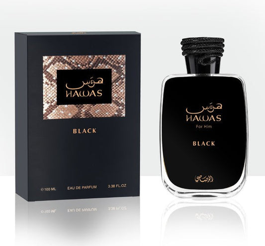 RASASI HAWAS BLACK MEN 3.38OZ, MEN'S PERFUME, EDP